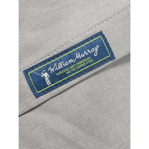 William Murray Shirt Mens 2XL Gray Short Sleeve Button Front Golf Stretch Tech - Picture 6 of 13